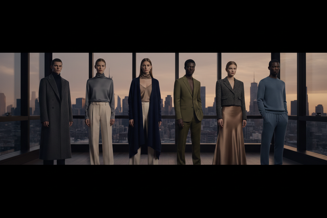 Quiet Luxury collection - premium dark tailored streetwear editorial