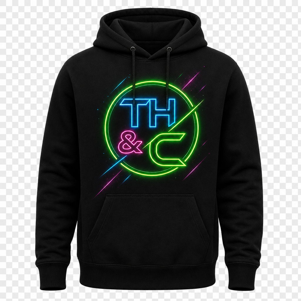TH&C Stamp Hoodie — Black